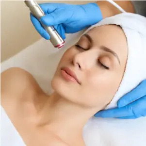 Laser Hair Removal 11 Woman getting laser treatment on her face